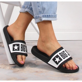 Černé sportovní pantofle Big Star LL274739 bílý