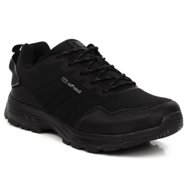 McBraun 5340 pánské černé softshellové sportovní trekové boty černý