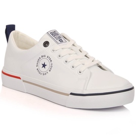 Pánské tenisky z ekologické kůže bílé Big Star LL174209 bílý Pánské tenisky z ekologické kůže bílé Big Star LL174209 bílý