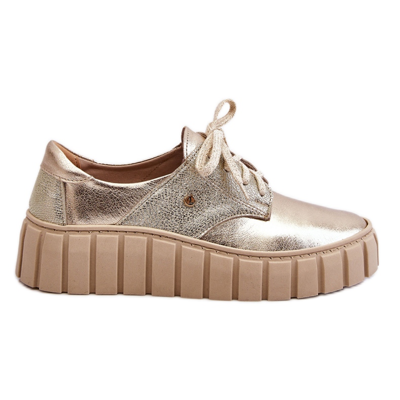 Lemar Kožené Boty Na Zlaté Platformě Hypnózy zlatý Lemar Kožené Boty Na Zlaté Platformě Hypnózy zlatý