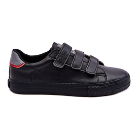 Pánské tenisky na suchý zip Big Star LL174633 Black černá Pánské tenisky na suchý zip Big Star LL174633 Black černá