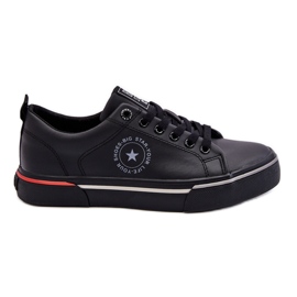 Pánské kožené tenisky Big Star LL174210 Black černý