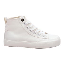 Dámské vysoké tenisky Big Star Fabric LL274445 Bílé bílý