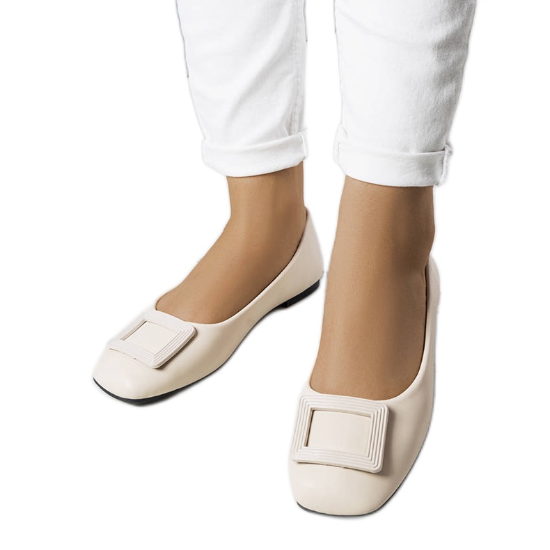 Béžové baleríny se sponou Sheller béžový