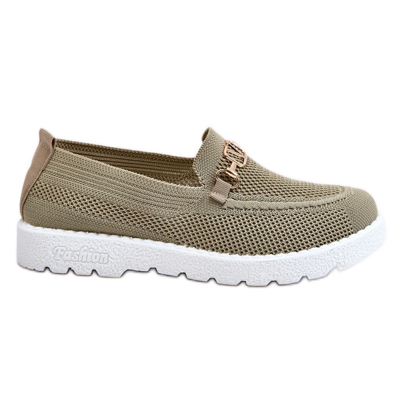 Dámské nazouvací tenisky se zdobením Zelená Alena