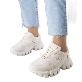 Béžové tenisky s masivní podrážkou od Inez béžový