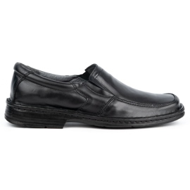 WASAK Kožené pánské nazouváky 0114W černé černý