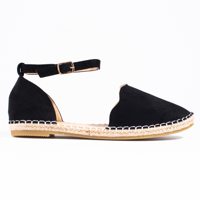 Dámské espadrilky Vinceza s černou sponou černá