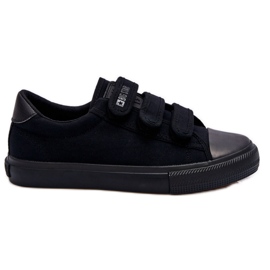 Klasické textilní tenisky se suchým zipem Big Star LL274A204 Black černý