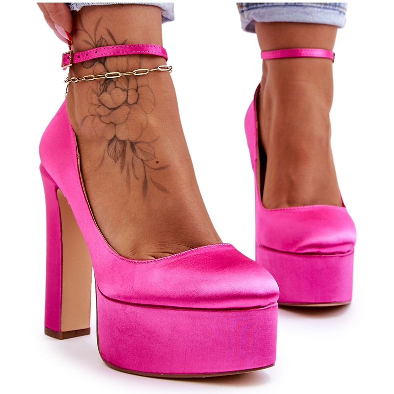 BM Módní lodičky na vysokém podpatku Fuchsia Hayden růžový