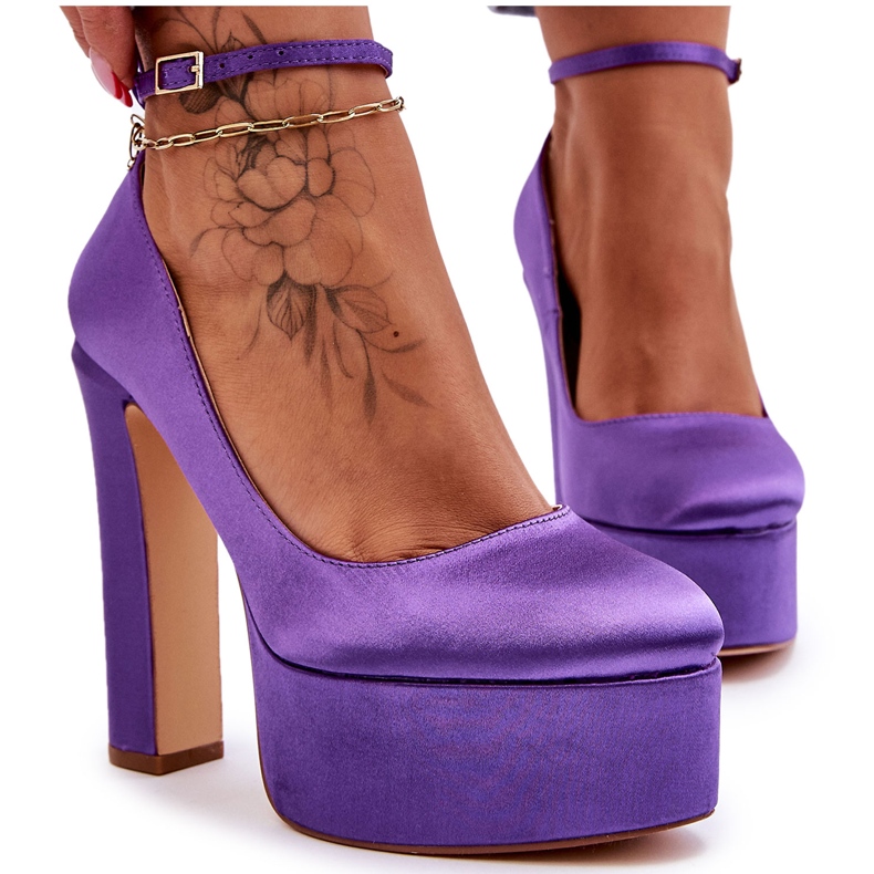 Módní čerpadla na fialové fialový Módní čerpadla na fialové fialový