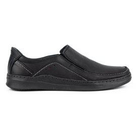Olivier Pánské kožené nazouváky SLIP-ON 216GT černé černý