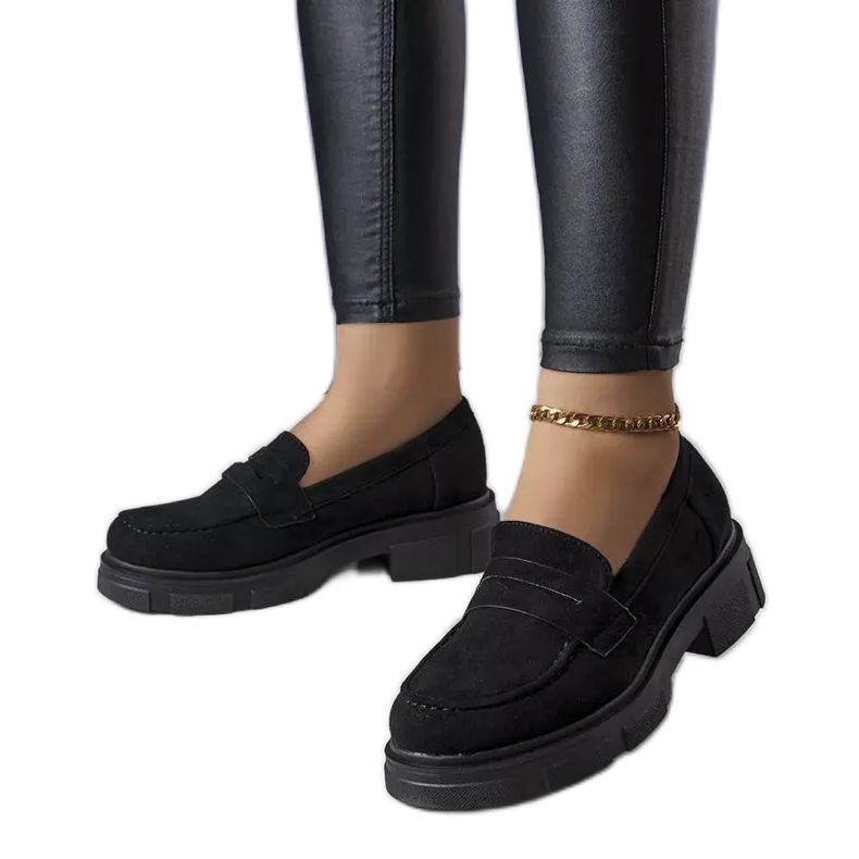 PA1 Černé eko-semišové boty od Alacoque černá