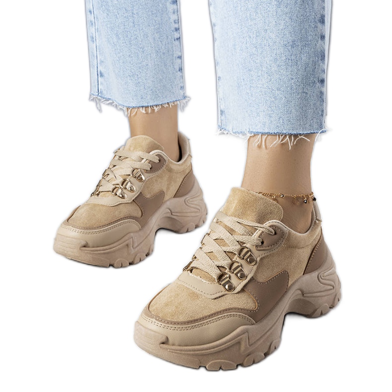 Béžové tenisky ze směsové látky od Jenny béžový