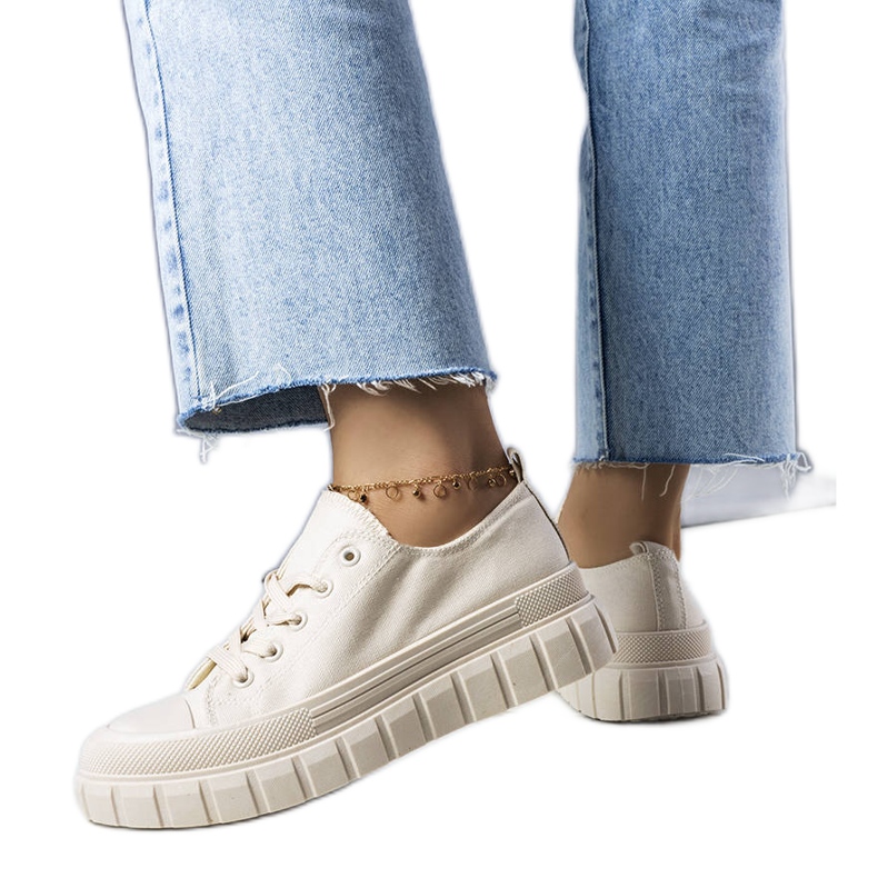 PA1 Béžové tenisky na platformě značky Laverne béžový