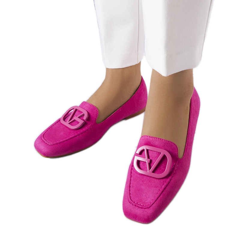 Růžové balerínky s hranatou špičkou od Carrière růžový