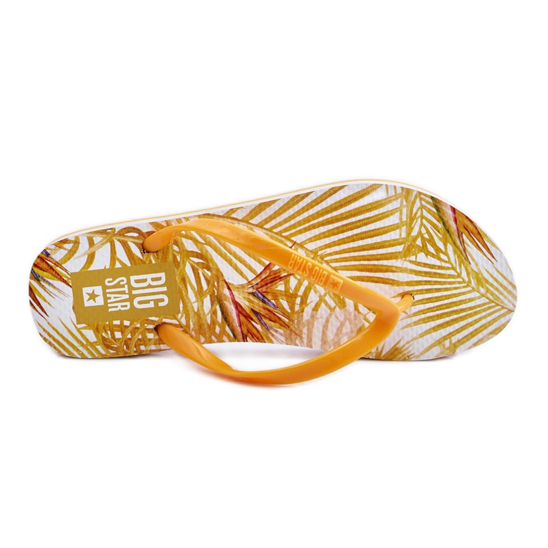 Dámské módní žabky Big Star LL274819 žluté žlutá