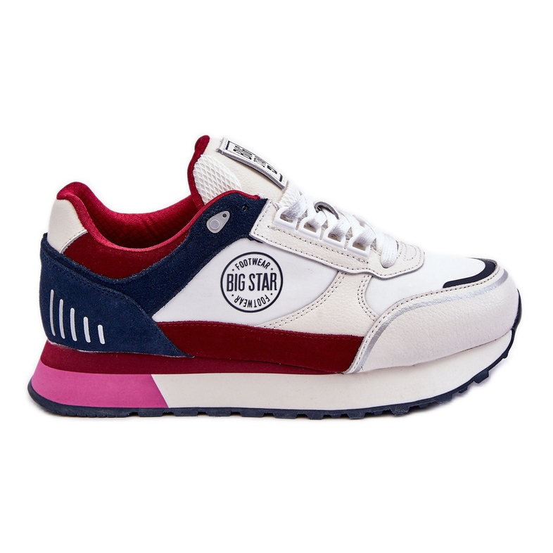 Tenisky Memory Foam System Big Star LL274369 bílo-červené bílý Tenisky Memory Foam System Big Star LL274369 bílo-červené bílý