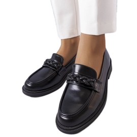 BM Černé elegantní mokasíny s kamínky od Colette černý