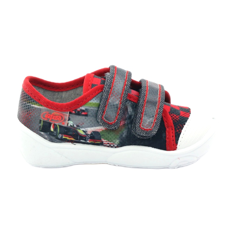 Dětské boty, tenisky, pantofle Befado 907p093 červené šedá