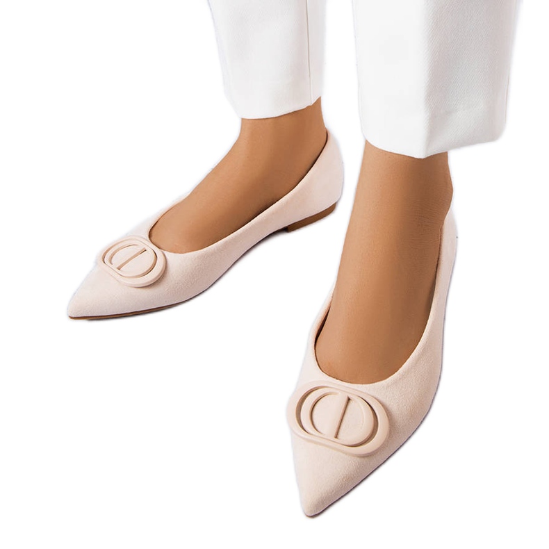 Béžové balerínky z eko semiše značky Grignon béžový