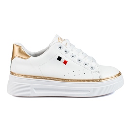 W. Potocki Bílé sportovní boty na platformě Potocki bílý