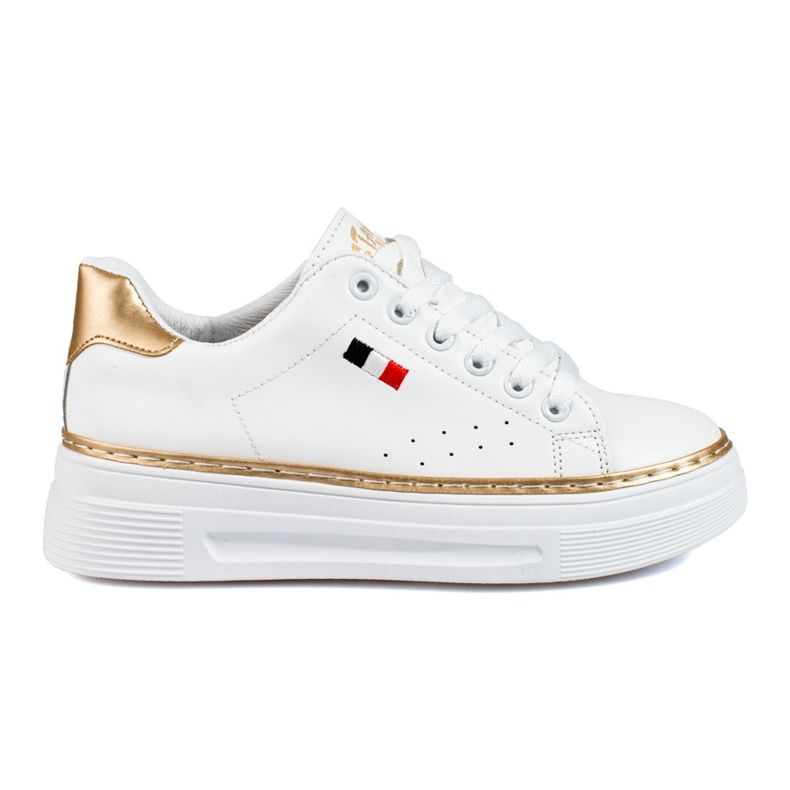 W. Potocki Bílé sportovní boty na platformě Potocki bílý