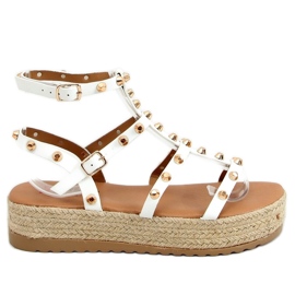 Espadrilové sandály s cvočky Alize White bílý Espadrilové sandály s cvočky Alize White bílý