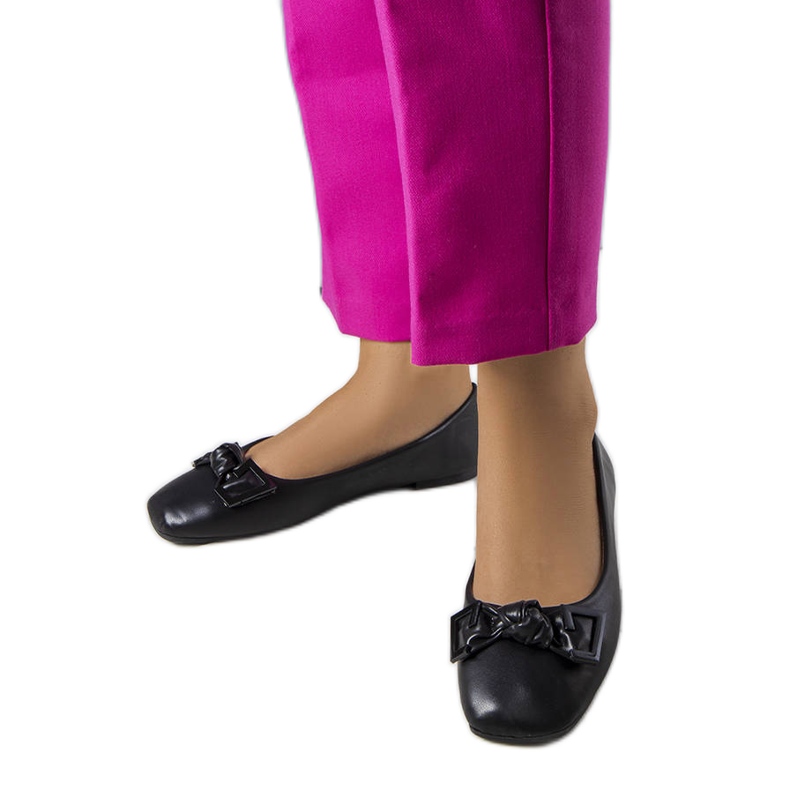 Černé balerínky s mašlí od Tabithy černá Černé balerínky s mašlí od Tabithy černá