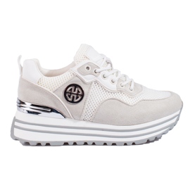 W. Potocki Dámské šněrovací tenisky Potocki bílé bílý