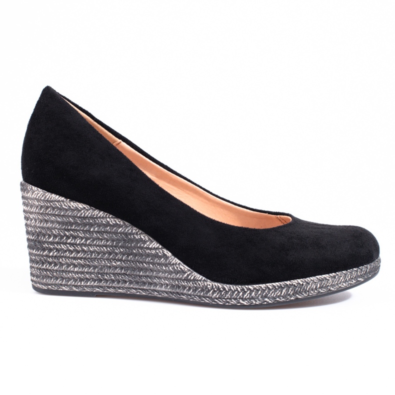 W. Potocki Dámské černé lodičky na klínku Potocki černá