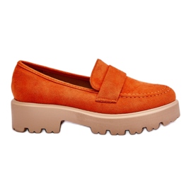 Vinceza Corrin Classic Suede Loafers Mokasíny Orange pomerančový
