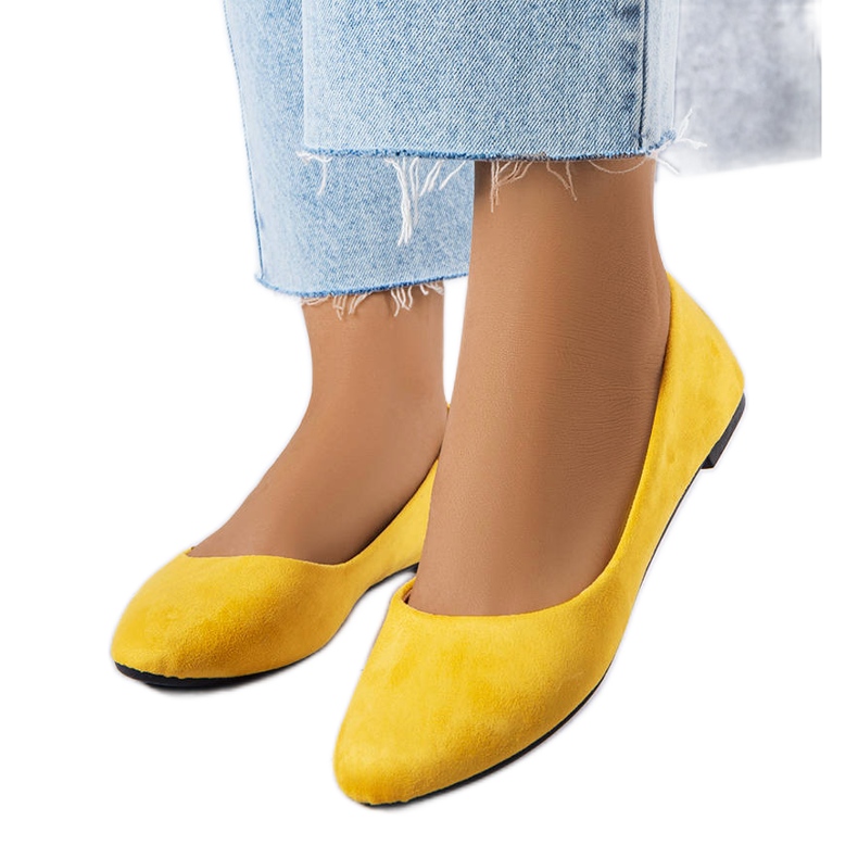 BM Žluté eko semišové balerínky od Donatien žlutá