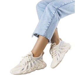 Béžové tenisky na módní podrážce Beth béžový