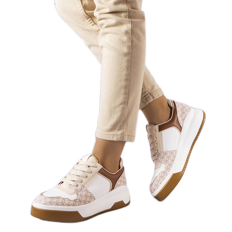 Hnědé tenisky zdobené monogramem Grandbois hnědý