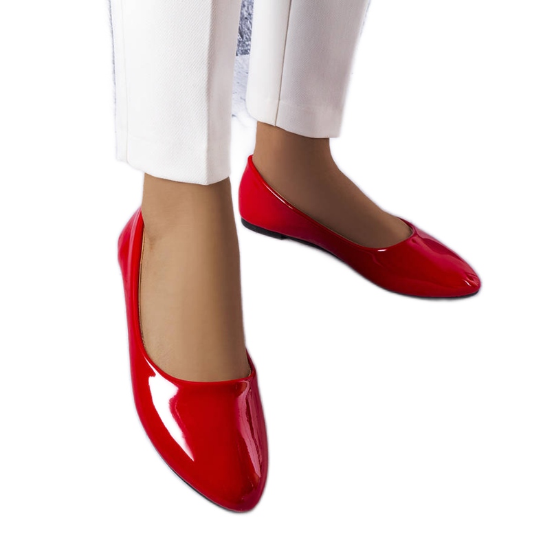 BM Méthot červené klasické lakované baleríny BM Méthot červené klasické lakované baleríny