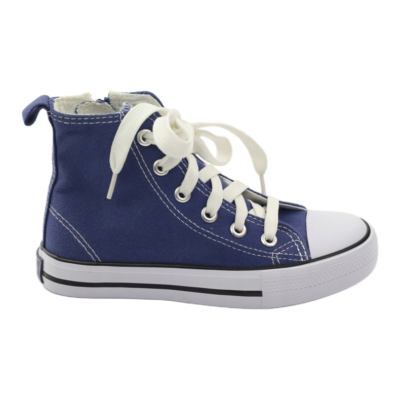 American Club Dětské tenisky na modrém americkém zipu modrý