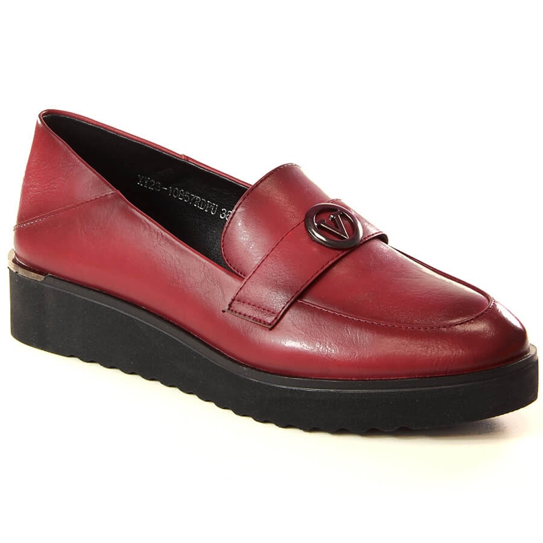 Červené dámské boty na platformě Vinceza 10857