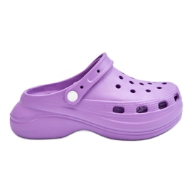 FS1 Dámské pěnové pantofle Crocs Purple Coline fialová