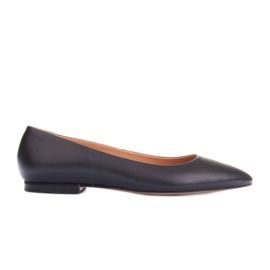 Marco Shoes Baleríny z měkké kůže černý