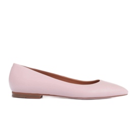 Marco Shoes Jemné baleríny z nahé kůže béžový Marco Shoes Jemné baleríny z nahé kůže béžový