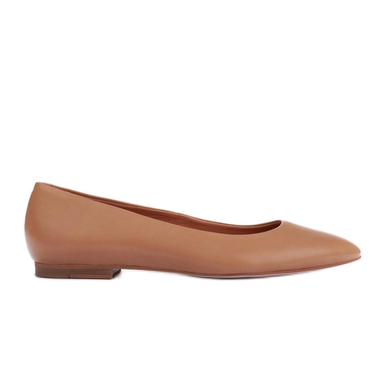 Marco Shoes Baleríny z měkké kůže hnědý