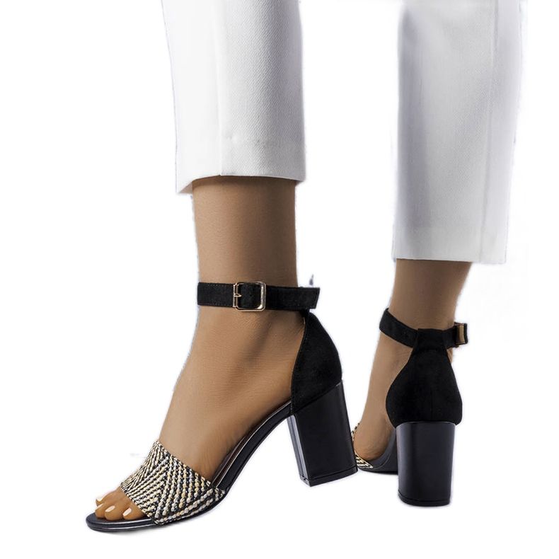 BM Černé blokové sandály Patience černá