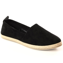 Dámské černé slip-on espadrilky Potocki 16009 černá Dámské černé slip-on espadrilky Potocki 16009 černá