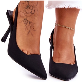 FS1 Klasické černé špičaté podpatky Whitley černý