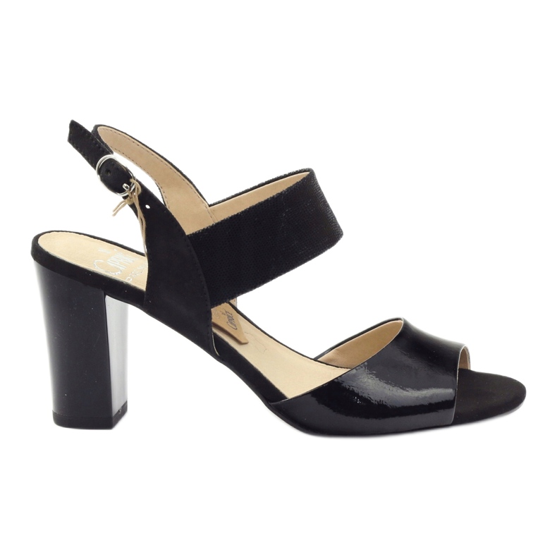 Caprice lakované sandály dámská obuv 28307 černá