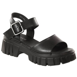 Sandály na platformě Vinceza W JAN196A černý