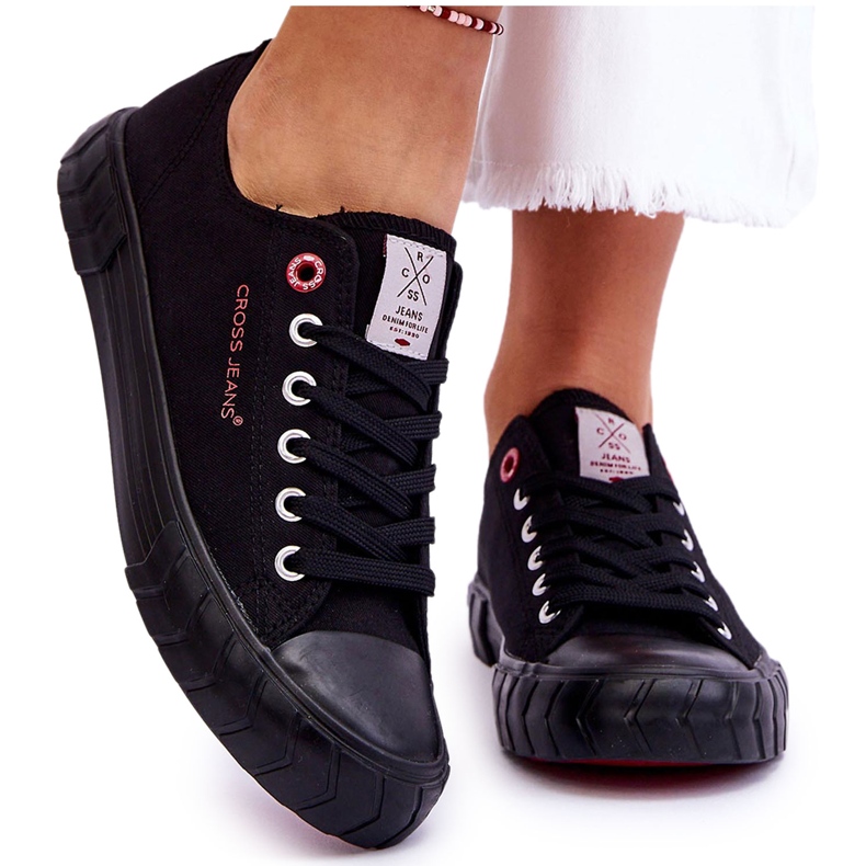 Klasické dámské tenisky Cross Jeans LL2R4051 Black černá
