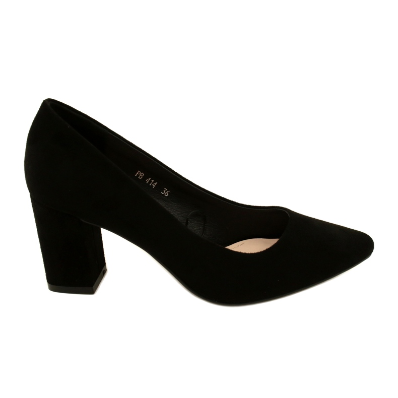 Sergio Leone Semišové lodičky na podpatku PB414 Black černá