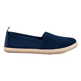 W. Potocki Dámské semišové espadrilky Potocki námořnická modř modrý